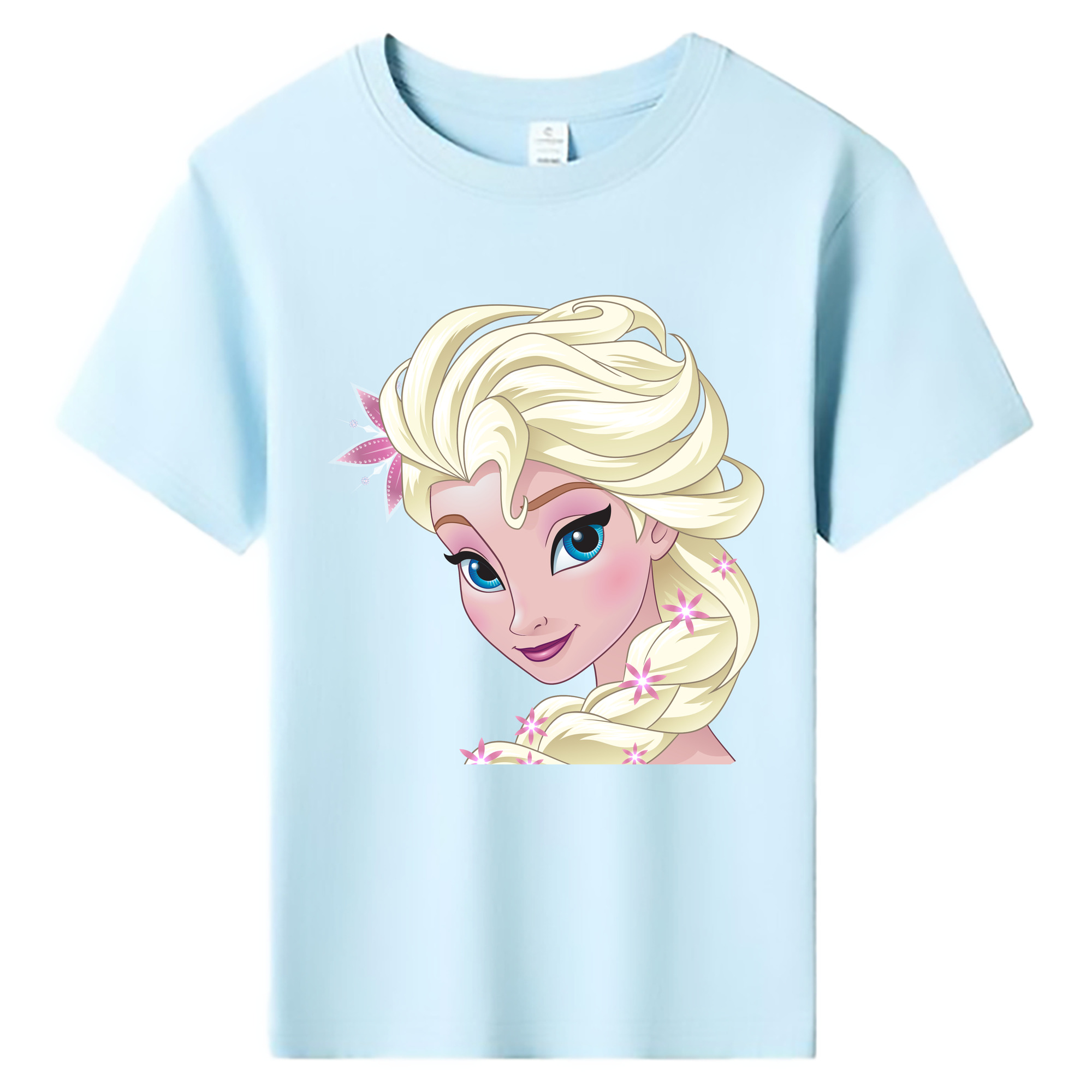 （画像用） アナと雪の女王 アンナ エルサ Frozen Anna Elsa 綿100％キッズTシャツ（フロントプリント）